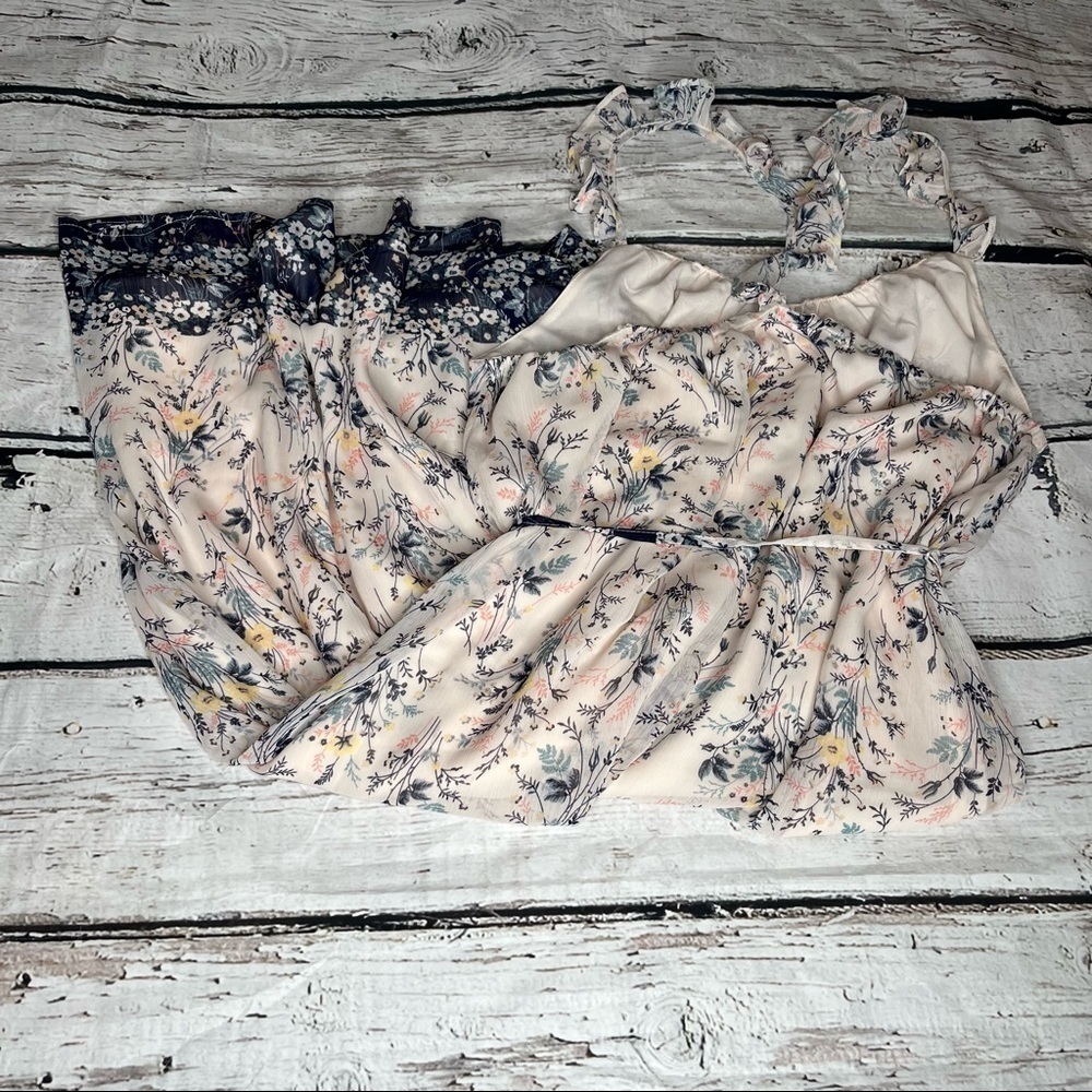Motherhood Maternity Floral Print Chiffon Dress Size M - Picture 10 of 11
